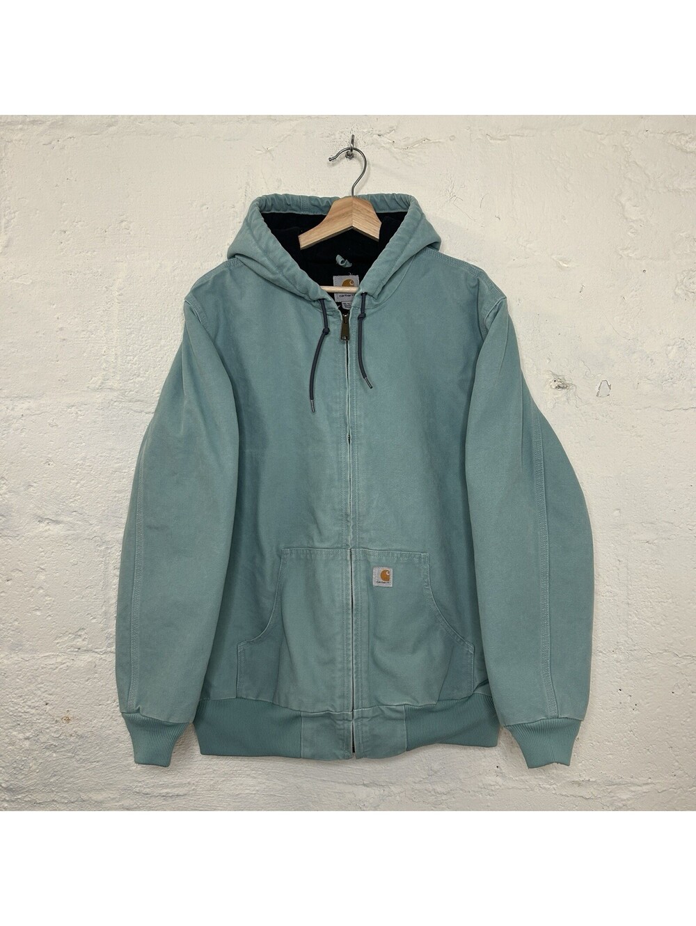 Y2K Carhartt Quilted Hooded Active Jacket “Coastline Blue”